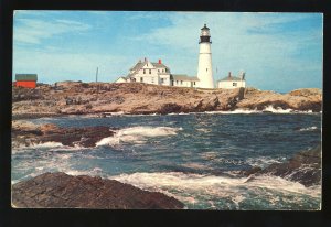 Portland, Maine/ME Postcard, Portland Head Light/Lighthouse, 1st US Light