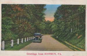 Postcard Greetings From Scotrun PA 1936