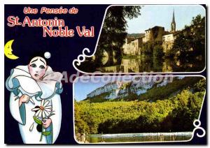 Modern Postcard St Antonin Noble Val a think Pierrot