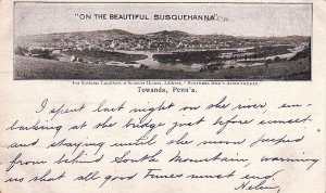 Postcard On Beautiful Susquehanna Towanda PA