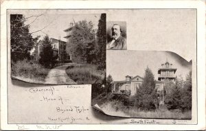 Multi Views Cedarcroft, Home of Bayard Taylor Kennett Sq PA Vintage Postcard T49