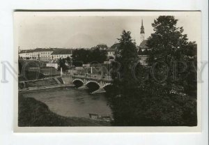 443414 Estonia 1933 year Narva city and bridge view Vintage photo RPPC