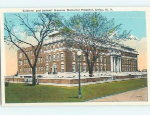 Unused W-Border HOSPITAL SCENE Utica New York NY J9657