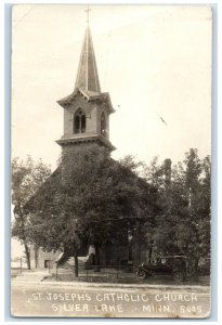 1937 St. Joseph's Catholic Church Silver Lake Minnesota MN RPPC Photo Postcard