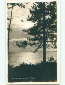 1920's rppc NICE VIEW Houghton Lake - Near Roscommon & Grayling MI i8296