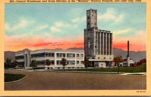 Utah Salt Lake City Central Warehouse and Grain Elevator Of The Mormon Welfar...