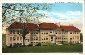 Fayetteville Arkansas AR High School Vintage Postcard