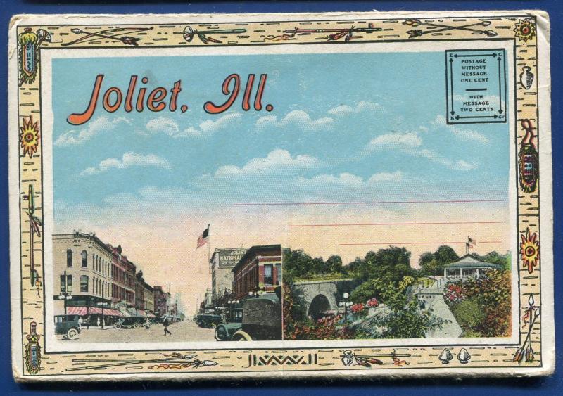 Joliet ILLinois il Cell House interior Chicago Street Library Postcard Folder