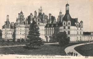 Vintage Postcard Chateau De Chambord L'Hotel Du Grand Saint Michel France