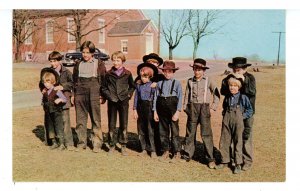 PA - Amish/Mennonite Culture. Amish Children at Schoolhouse