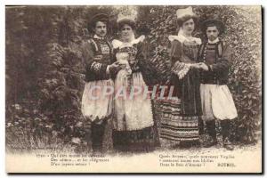 Old Postcard Folklore Dance Botrel