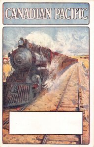 L523 Canada Advertising Canadian Pacific railroad train vintage postcard