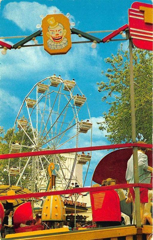 Saint Louis MO Forest Park Highlands Ferris Wheel Amusement Park Postcard