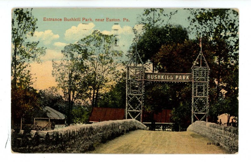 PA - Easton. Bushkill Park, Entrance ca 1919