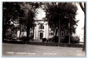 c1940's Lawrence College Library Appleton Wisconsin WI RPPC Photo Postcard