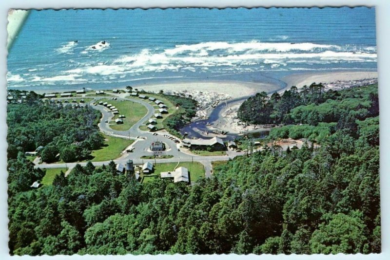 CLEARWATER, WA ~ Aerial View KALALOCH BEACH OCEAN VILLAGE 1972 ~ 4x6 Postcard