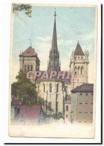 Switzerland Postcard Old Geneva St Pierre Tours