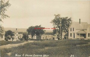 ME, East Union, Maine, RPPC, Town View, Looking West, Photo No 24