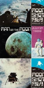 Moon Shot 1969 Man On The Apollo 11 THREE Postcard s