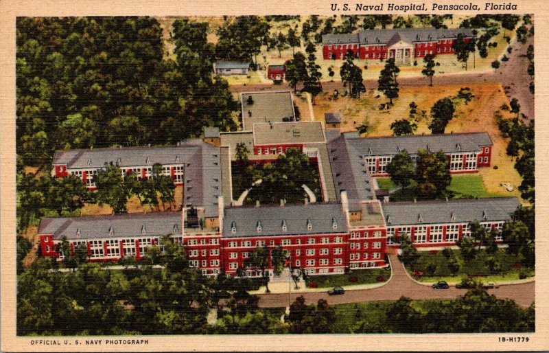 Florida Pensacola U S Naval Hospital Curteich