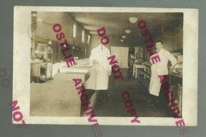 Waubun MINNESOTA RPPC '10 INTERIOR ICE CREAM PARLOR Soda Fountain nr Twin Valley