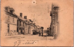 France Saint-Just Rue De Montdidier Vintage Postcard C128