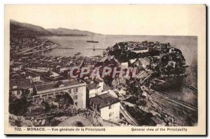 Old Postcard Monaco Vue Generale of the Principality