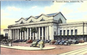 Terminal Station Jacksonville Fla. Florida Postcard Standard View Card 