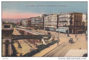 Boulevard De La Republique Et Ascenseur, Alger, Algeria, Africa, 1900-1910s