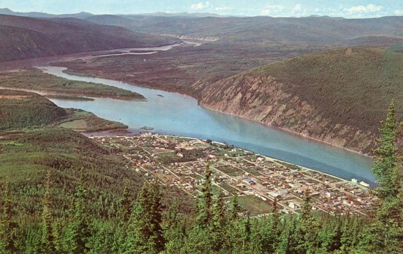 Canada - Yukon, Dawson City. Aerial View