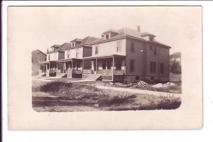 Real Photo, Houses on Town Street, AZO 1904-1918