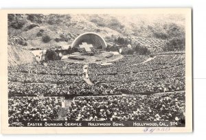 Hollywood California CA Vintage RPPC Real Photo Hollywood Bowl Easter Service