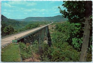M-36587 On the West Virginia Turnpike The Charlton Bridge Over Bluestone Gorge