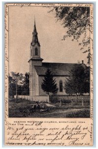 c1905's German Reformed Church Building Wheatland Iowa Antique Posted Postcard