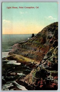 Lighthouse  Point Conception  California    Postcard