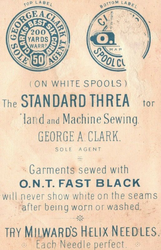 1880s-90s Clark's O.N.T Spool Cotton Mother's Treasures Millard's Hand & Machine