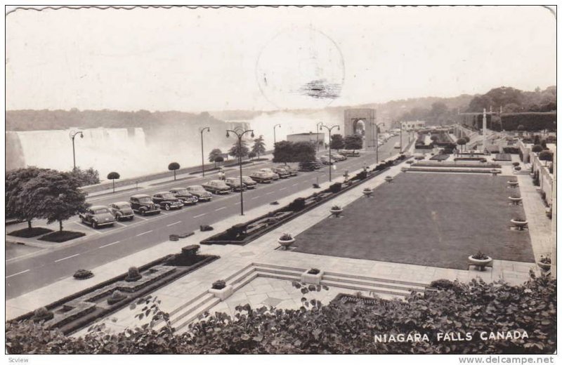 RP, Showing Oakes Garden Theatre, American Falls, Niagara Falls, Canada, PU-1950