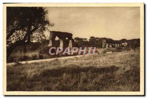 Roman Aqueduct Old Postcard Frejus