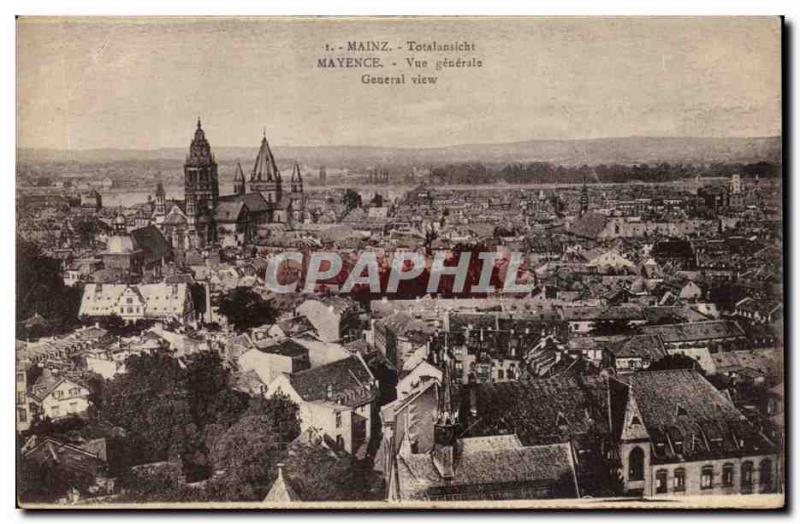 Old Postcard Mainz Mainz Totalansicht Vue Generale General View