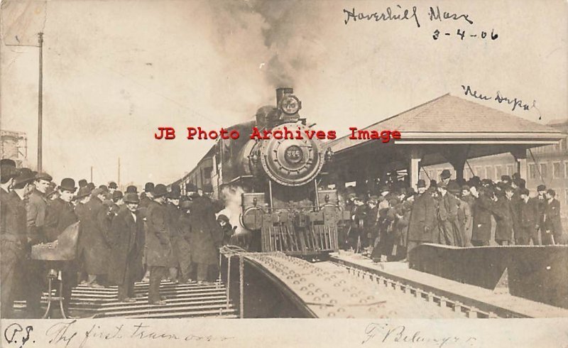 Depot, Massachusetts, Haverhill, RPPC, Boston & Maine Railroad Station,Train 356