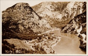 Yale BC British Columbia Fraser River c1930 w/ Duplex Cancel RPPC Postcard H13