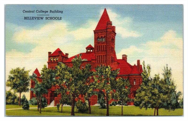 Central College Building, Belleview Schools, Denver, CO Postcard *6V(2)17