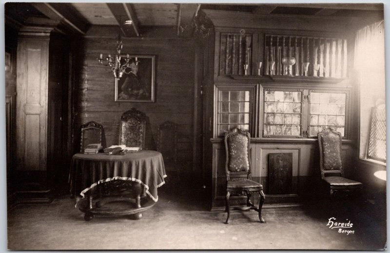 Hareide Bergen Study Room Table & Chairs Real Photo RPPC Postcard