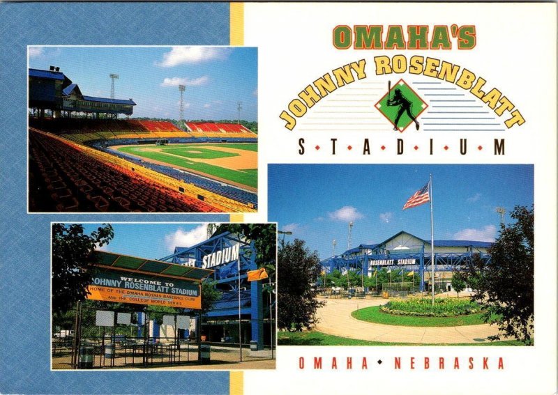 Omaha, NE Nebraska  JOHNNY ROSENBLATT STADIUM  Royals AAA Baseball  4X6 Postcard