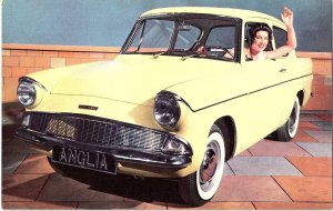 Vintage 1970s Anglia De Luxe Automobile Postcard Printed in West Germany