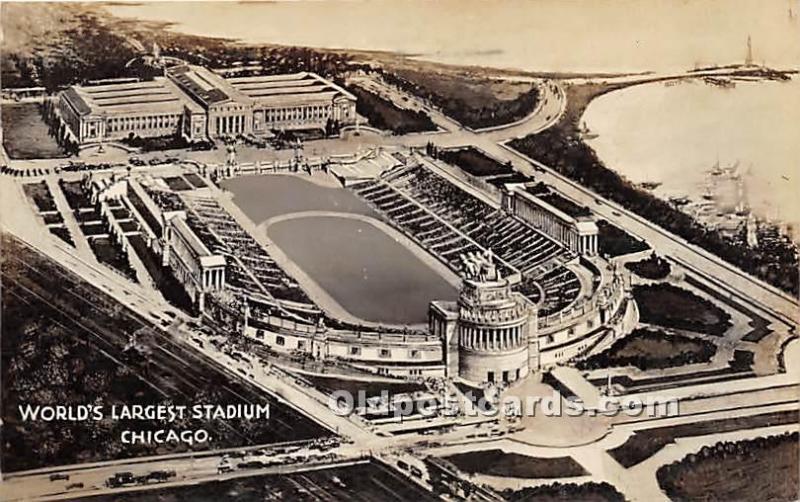 World's Largest Stadium Real Photo, Chicago, Illinois, IL, USA Stadium 1931 