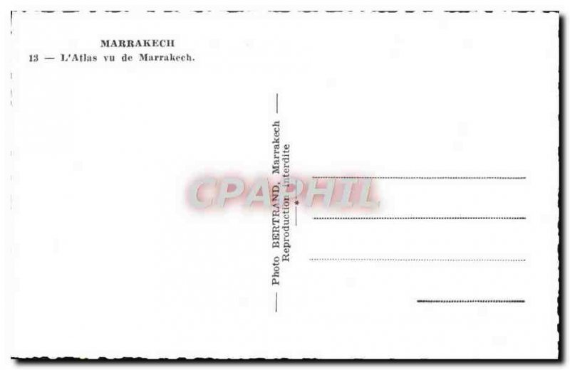 Postcard Modern Marrakech L & # 39Atlas view of Marrakech