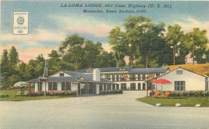 Postcard 1930s California Santa Barbara La Loma Lodge US 101 23-13088