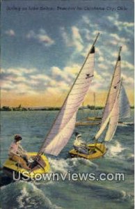 Sailing On Lake Heffner - Oklahoma City Postcards, Oklahoma OK Postcard