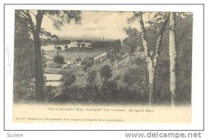 View of Connecticut River; Showing Mt. Tom in distance, Springfield, Massachu...